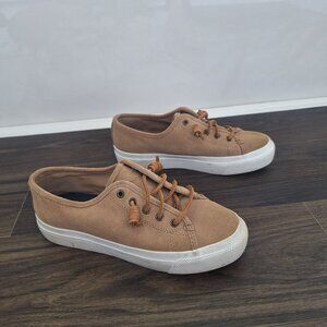 💙 Sperry Top Sider Memory Foam Leather Size 6.5 Boat Sail Sneakers Fishermancor